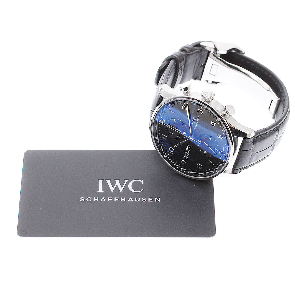 IWC SCHAFFHAUSEN Portugese IW371447 Chronograph black Dial Automatic Men's Watch_890192