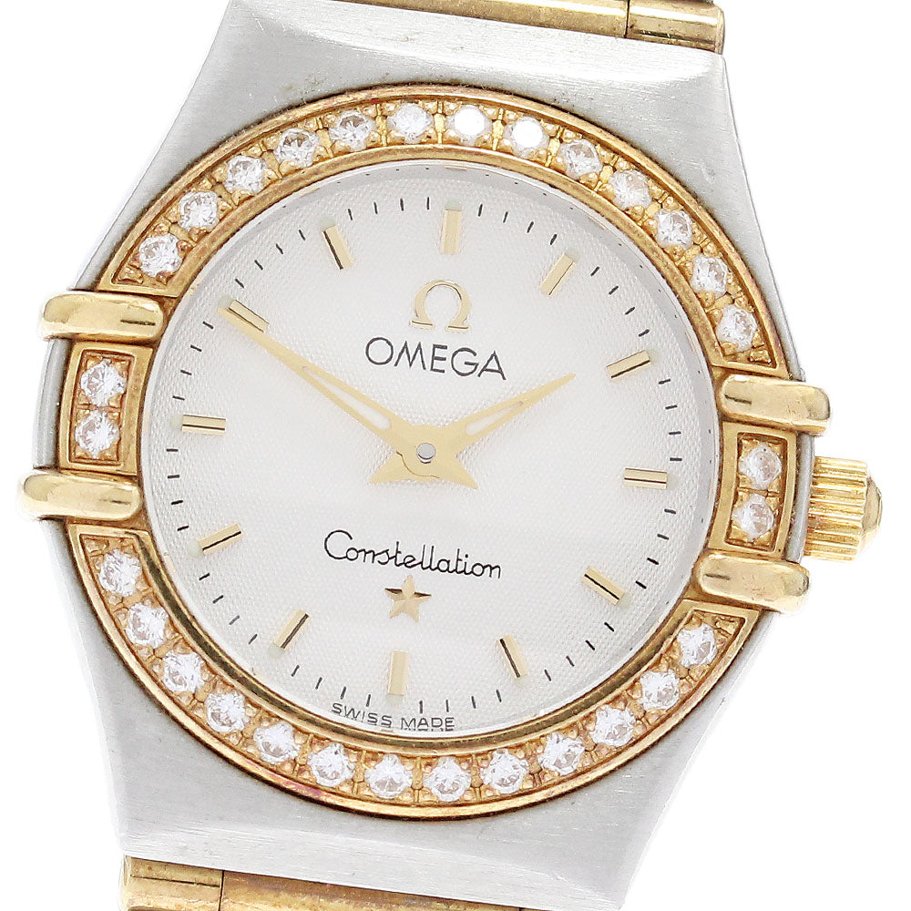OMEGA Constellation 1267.30 diamond bezel full bar Quartz Ladies Watch_890246
