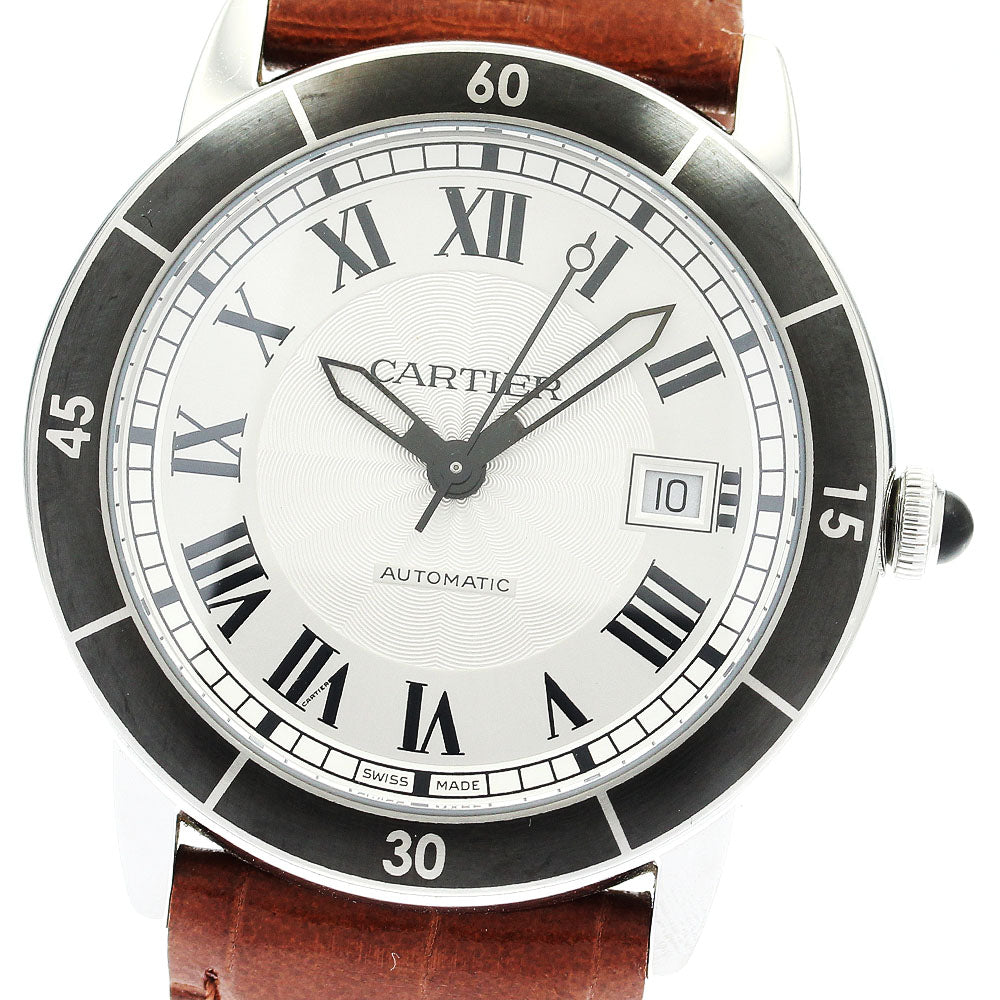 CARTIER Ronde Croisier de Cartier WSRN0002 Date Silver Dial Automatic Men's Watch_890251