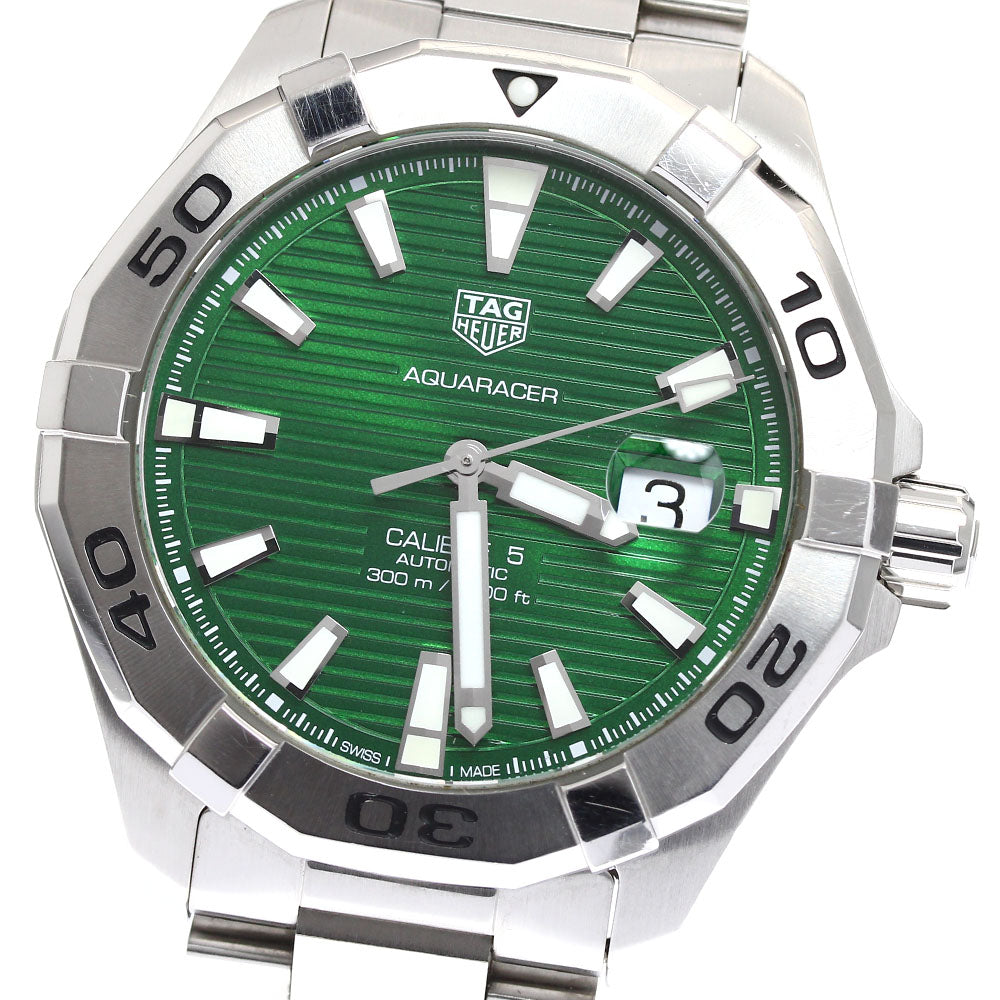 TAG HEUER Aqua racer WAY2015 Caliber 5 green Dial Automatic Men's Watch_890283