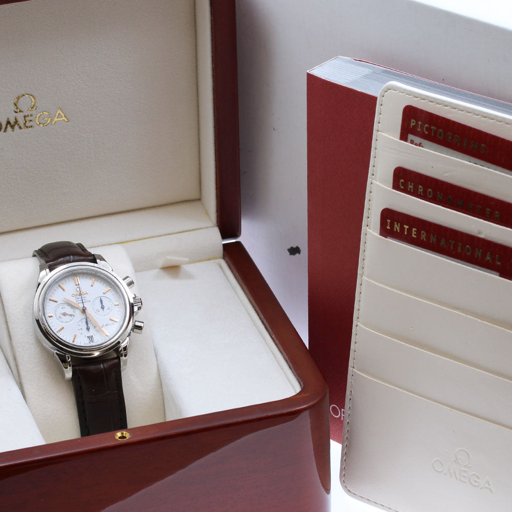 OMEGA De Ville Coaxial 4873.20.32 Chronograph white Dial Automatic Men's Watch_890284