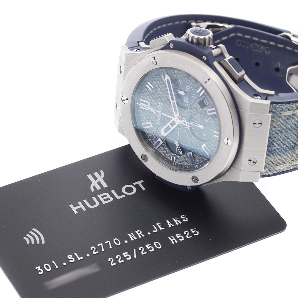 HUBLOT Bang jeans 301.SL.2770.NR.JEANS Chronograph Automatic Men's Watch_890291