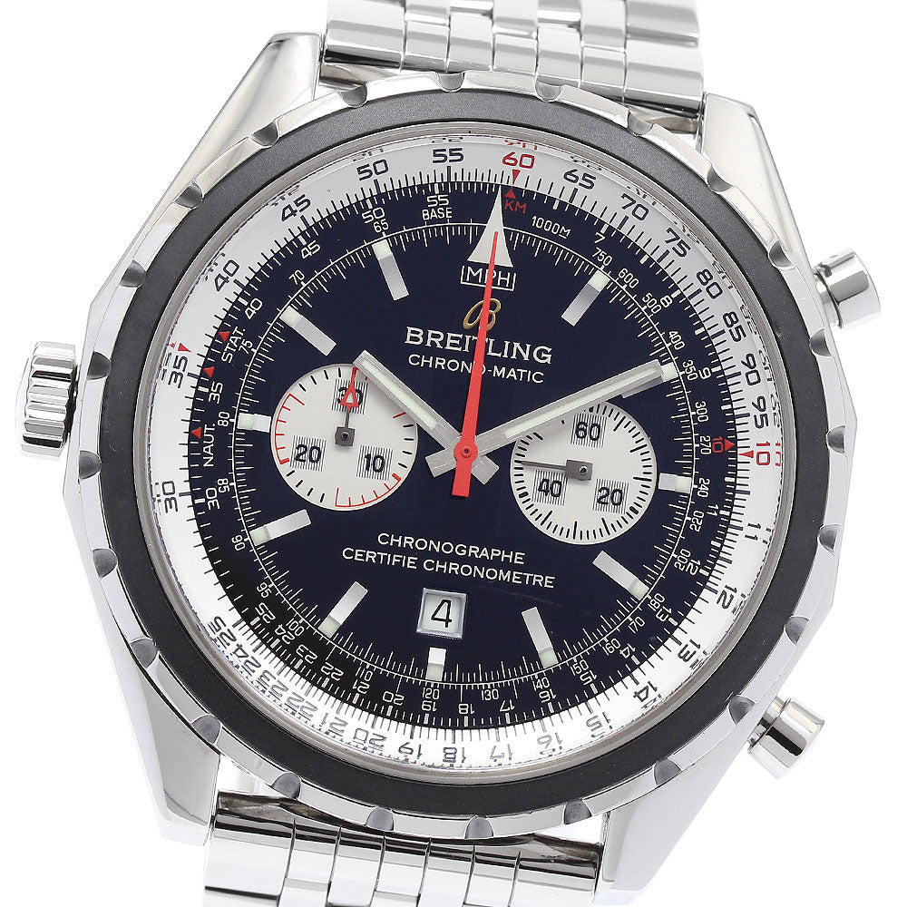 BREITLING Chronomatic A41360 Date black Dial Automatic Men's Watch_890309