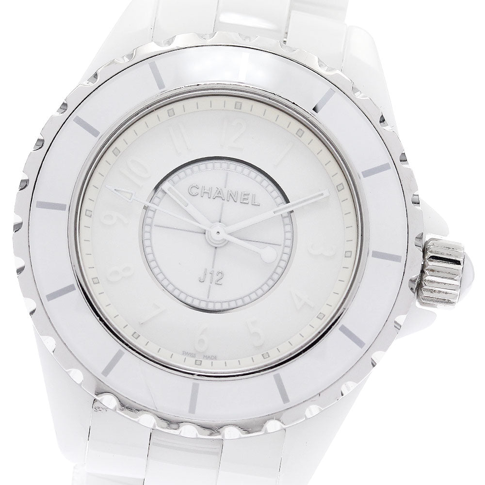 CHANEL J12 White Phantom H3442 33MM white Dial Quartz Ladies Watch_890323