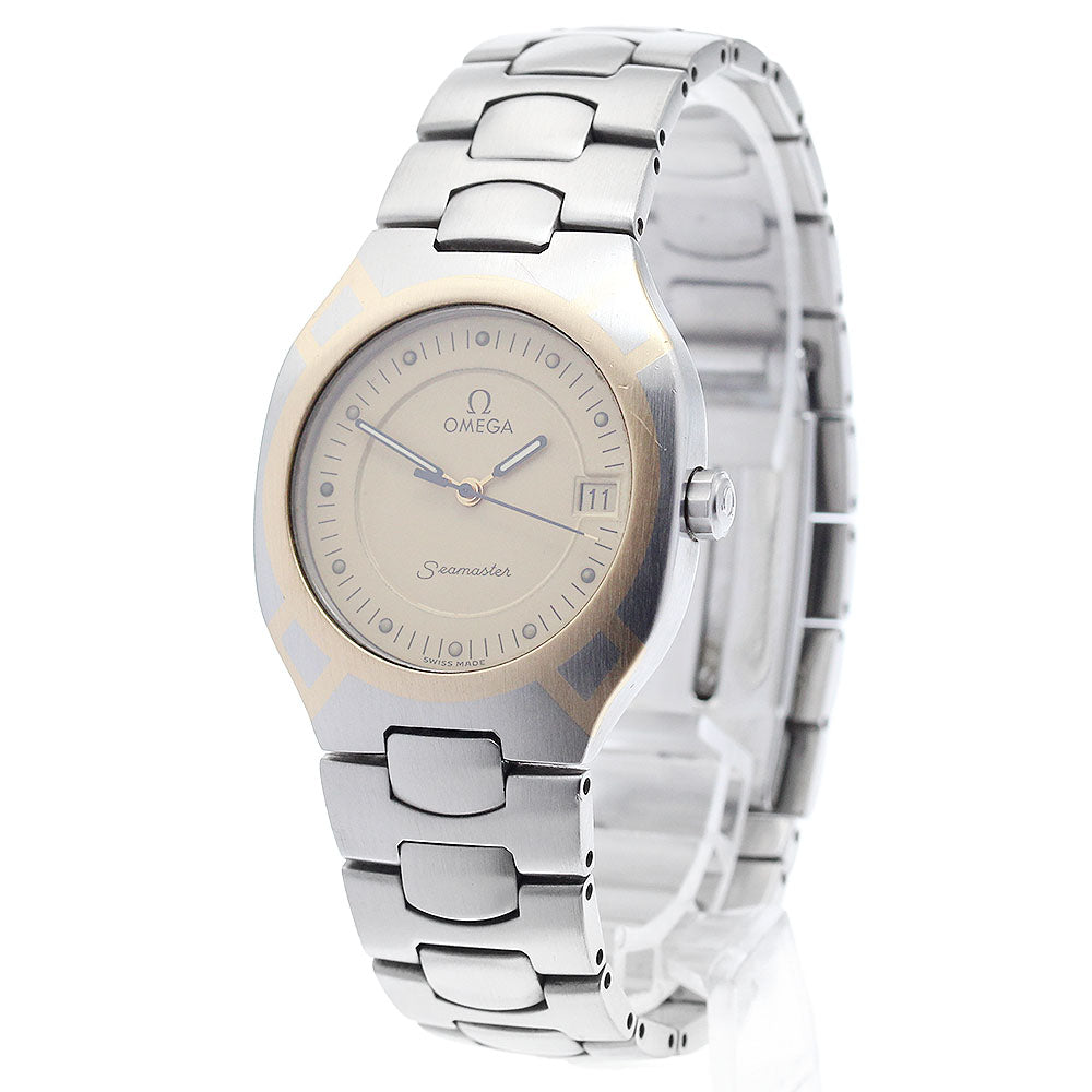 OMEGA Seamaster Polaris Date gold Dial Quartz Men's Watch_890355