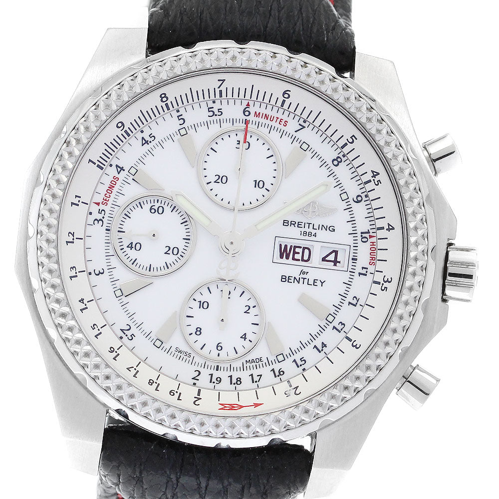 BREITLING Bentley GT Racing A13363 Day-Date Chronograph white Dial Automatic Men's Watch_890356
