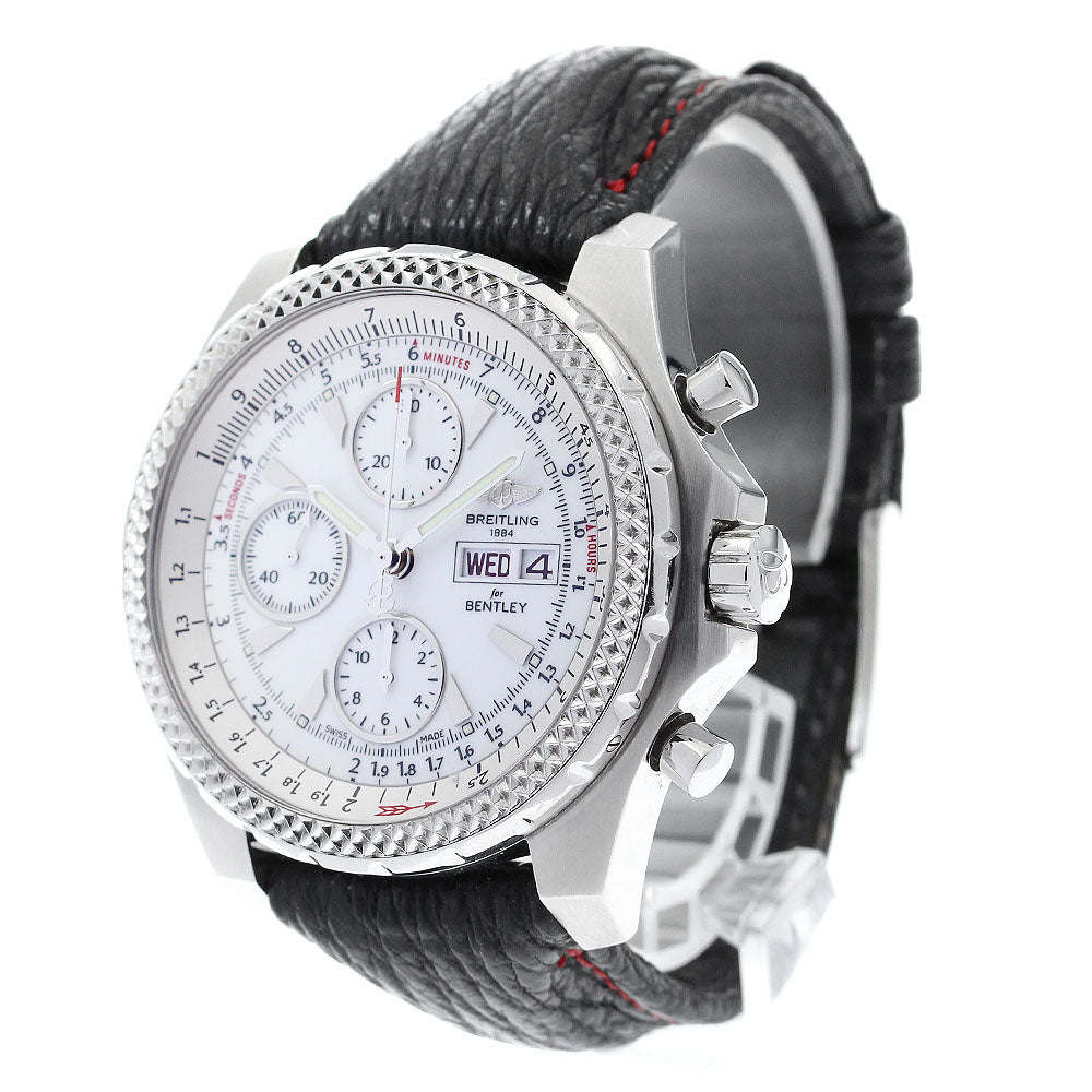 BREITLING Bentley GT Racing A13363 Day-Date Chronograph white Dial Automatic Men's Watch_890356