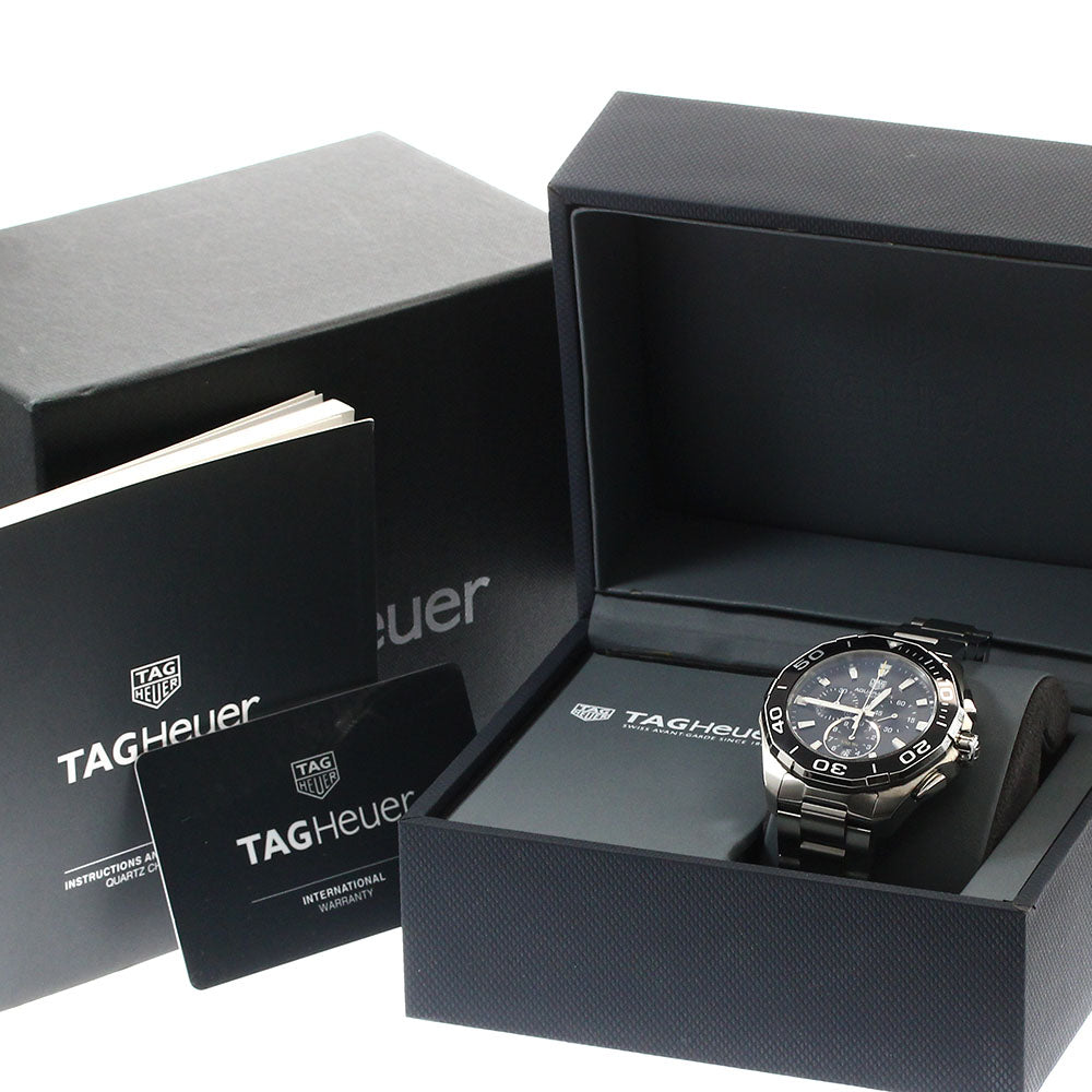 TAG HEUER Aqua racer CAY111A Chronograph black Dial Quartz Men's Watch_890372