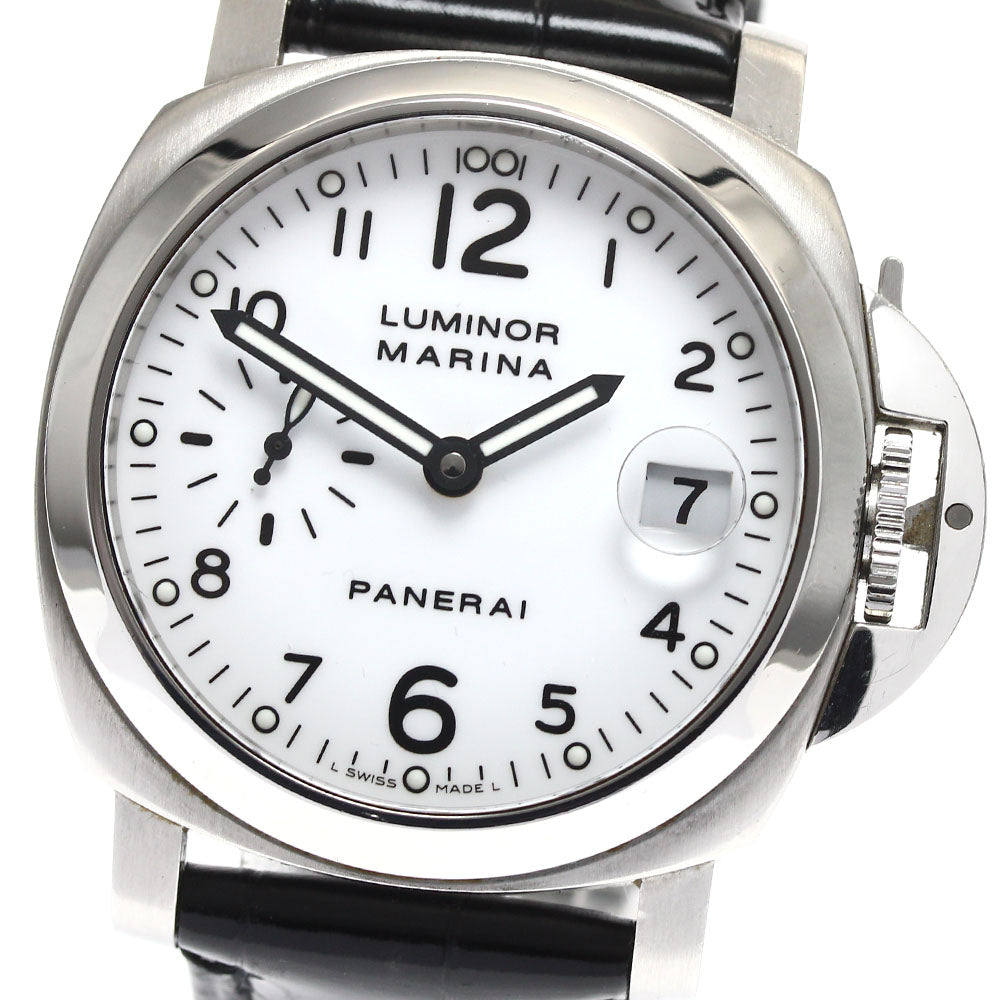 PANERAI Luminor Marina PAM00049 Small seconds white Dial Automatic Men's Watch_890379