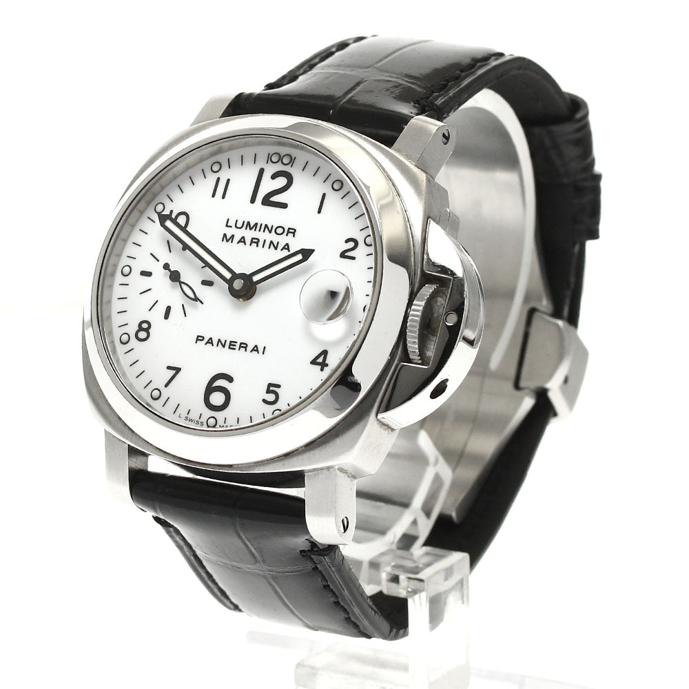 PANERAI Luminor Marina PAM00049 Small seconds white Dial Automatic Men's Watch_890379