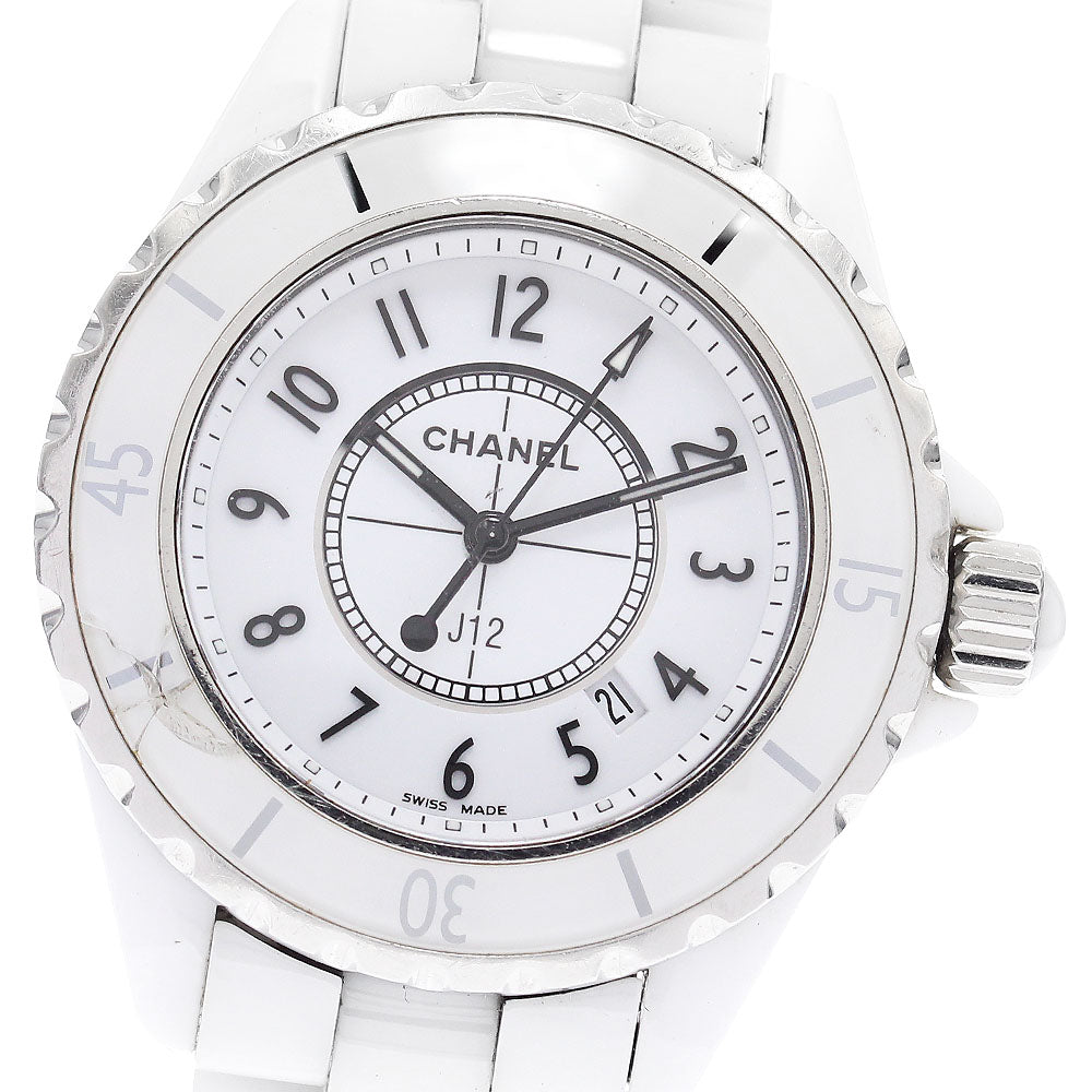 CHANEL J12 33mm H0968 White Ceramic white Dial Quartz Ladies Watch_890388