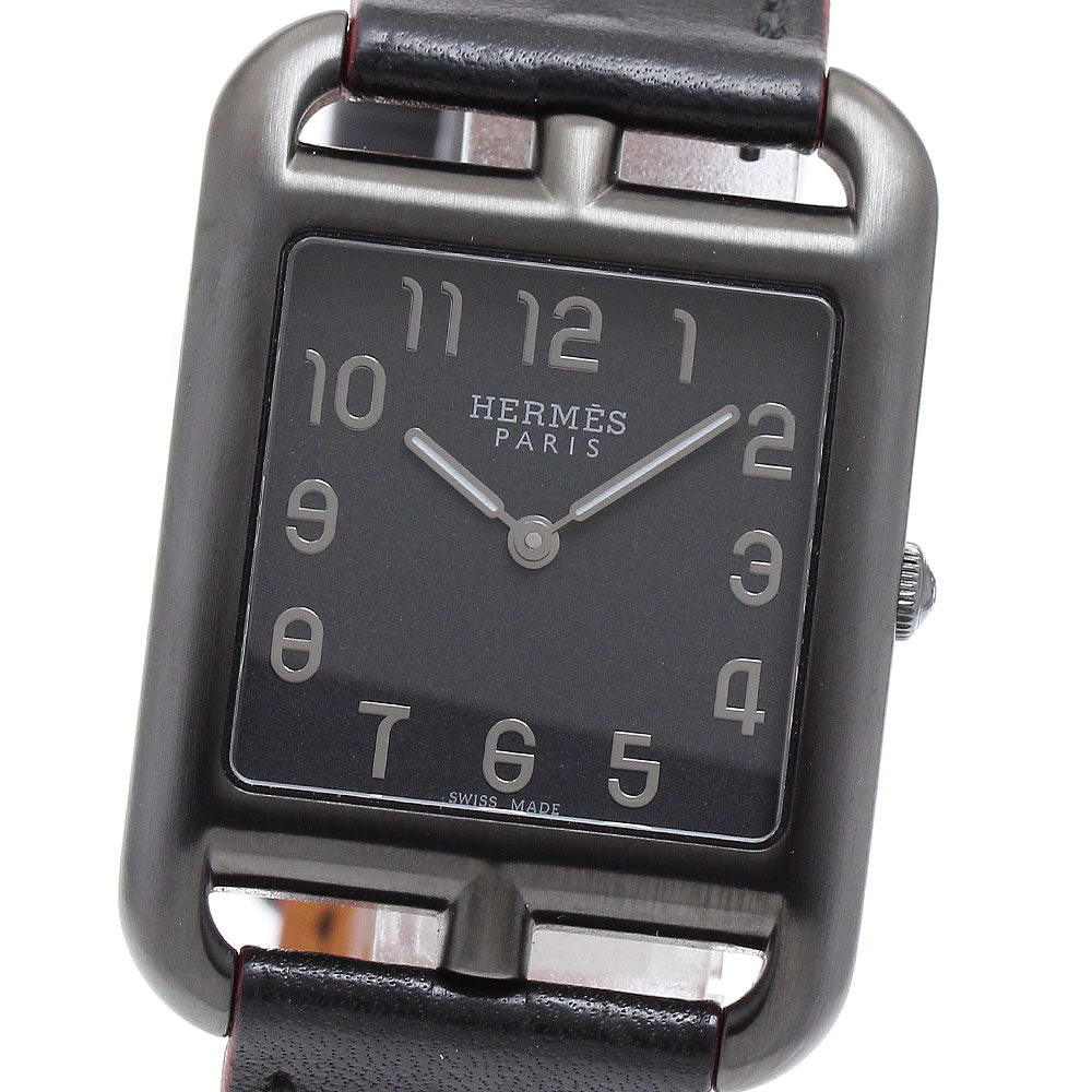 HERMES Cape Cod GM Shadow CC3.711 black Dial Quartz Boy's Watch_890393