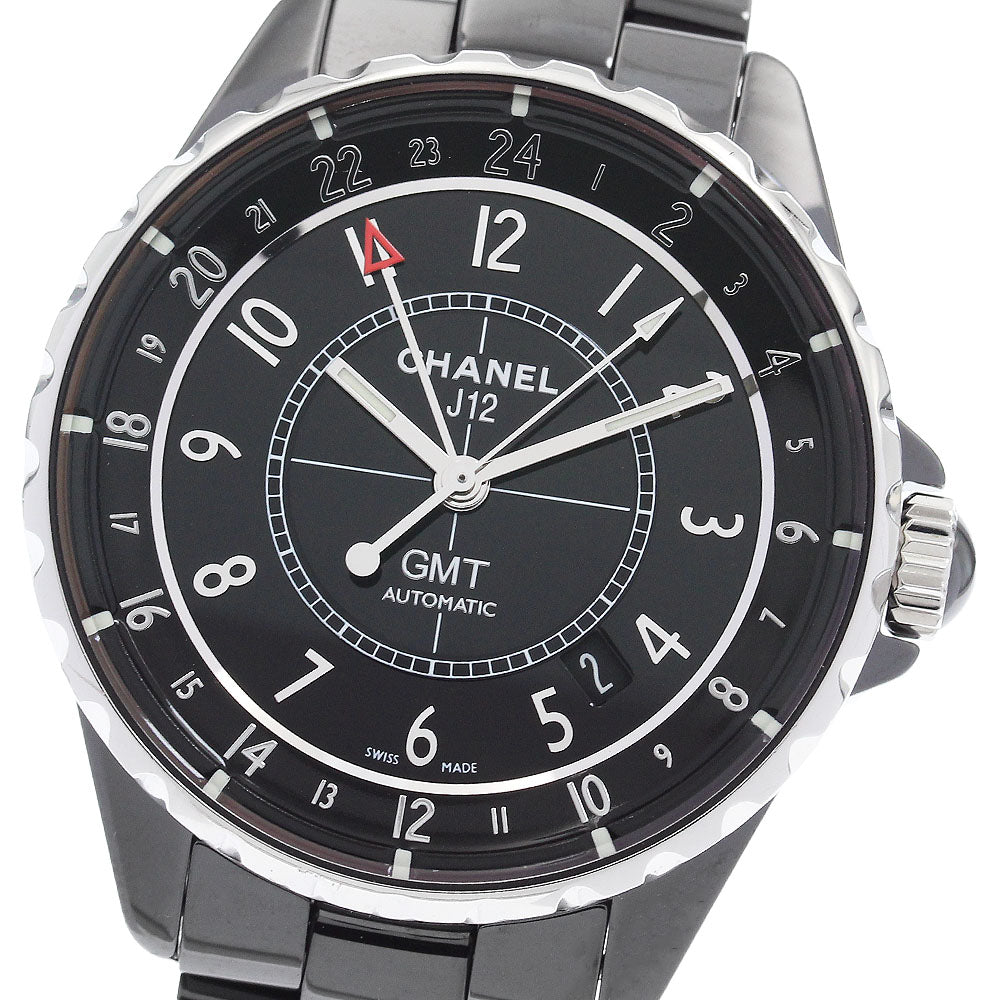 CHANEL J12 GMT H3102 Black ceramic black Dial Automatic Men's Watch_890397