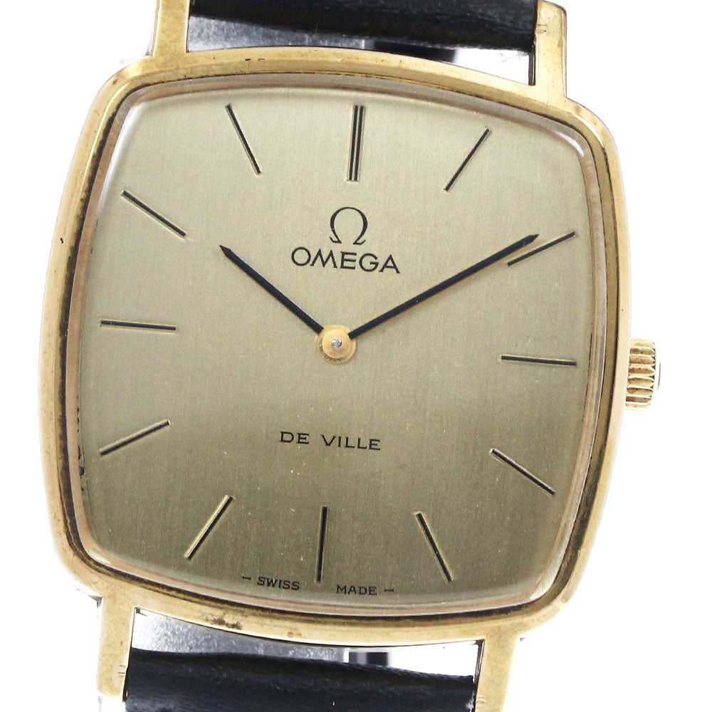 OMEGA De Ville 111.0149 Square Cal.625 gold Dial Hand Winding Men's Watch_890411