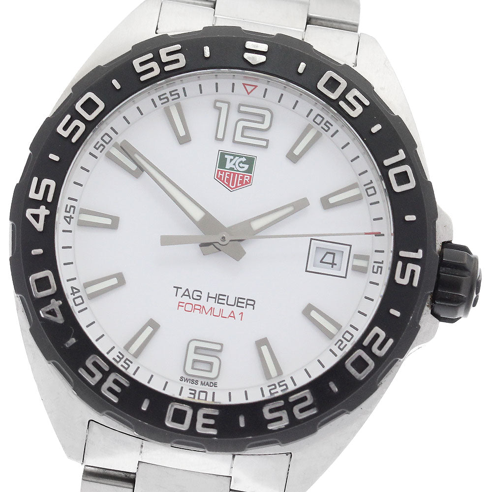 TAG HEUER Formula 1 WAZ1111 Date white Dial Quartz Men's Watch_890421