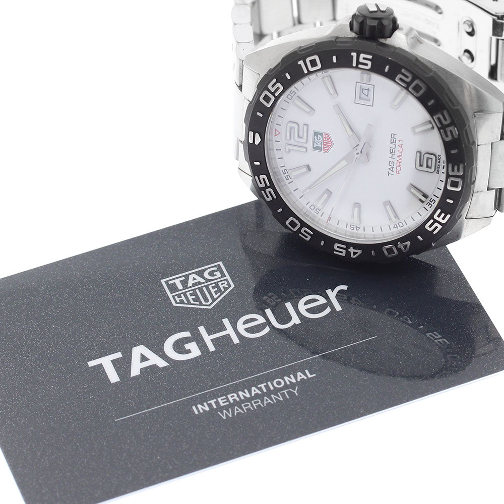 TAG HEUER Formula 1 WAZ1111 Date white Dial Quartz Men's Watch_890421