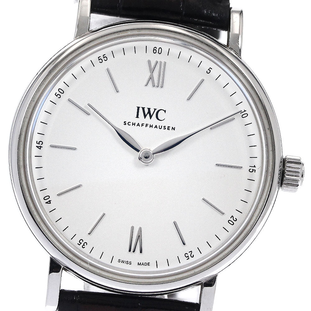 IWC SCHAFFHAUSEN Portofino Pure Classic IW511102 Hand Wind Silver Dial Hand Winding Men's Watch_890428