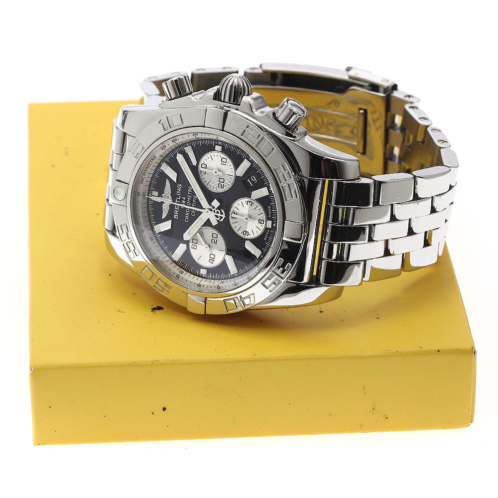 BREITLING Chronomat 44 AB0110 Date Black Dial Automatic Men's Watch_890431