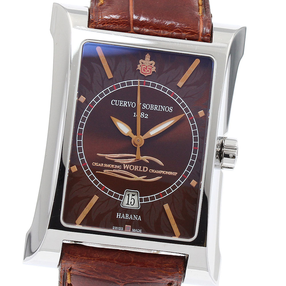 CUERVO Y SOBRINOS Esplendidos 2414.1 Date Brown Dial Automatic Men's Watch_890435