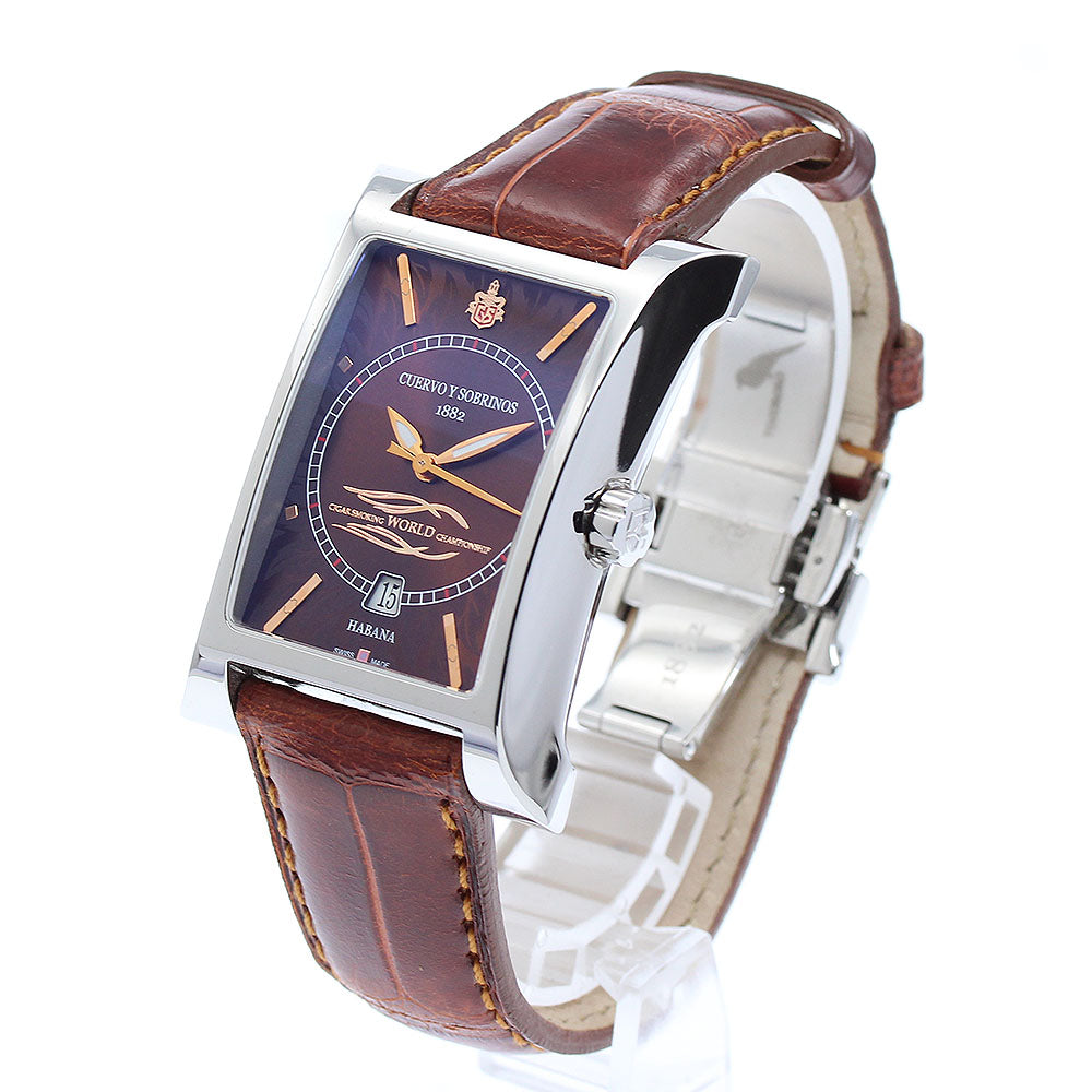 CUERVO Y SOBRINOS Esplendidos 2414.1 Date Brown Dial Automatic Men's Watch_890435