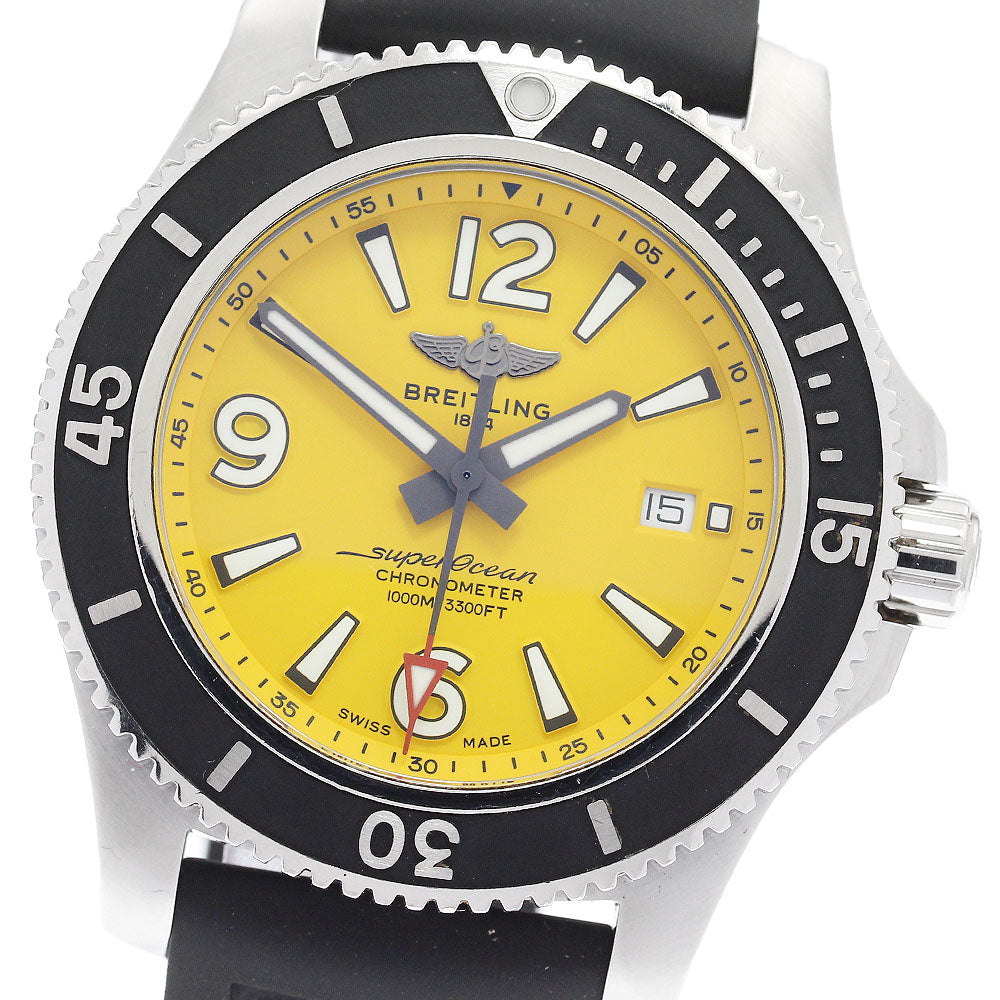 BREITLING Super Ocean II 44 A17367 Date Yellow Dial Automatic Men's Watch_890473