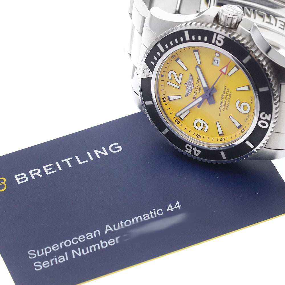 BREITLING Super Ocean A17367 Date yellow Dial Automatic Men's Watch_890474