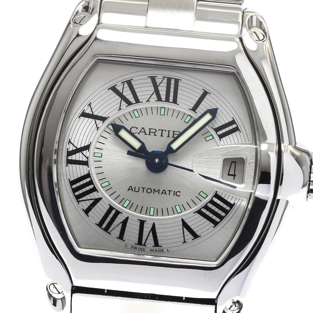 CARTIER Roadster LM W62000V3 Date Silver Dial Automatic Men's Watch_890476