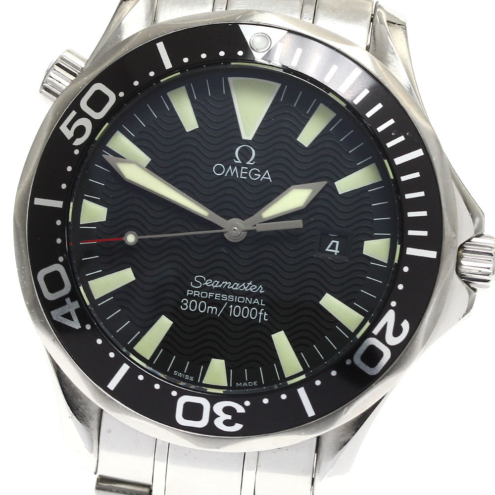 OMEGA Seamaster300 2264.50 Date black Dial Quartz Men's Watch_890479
