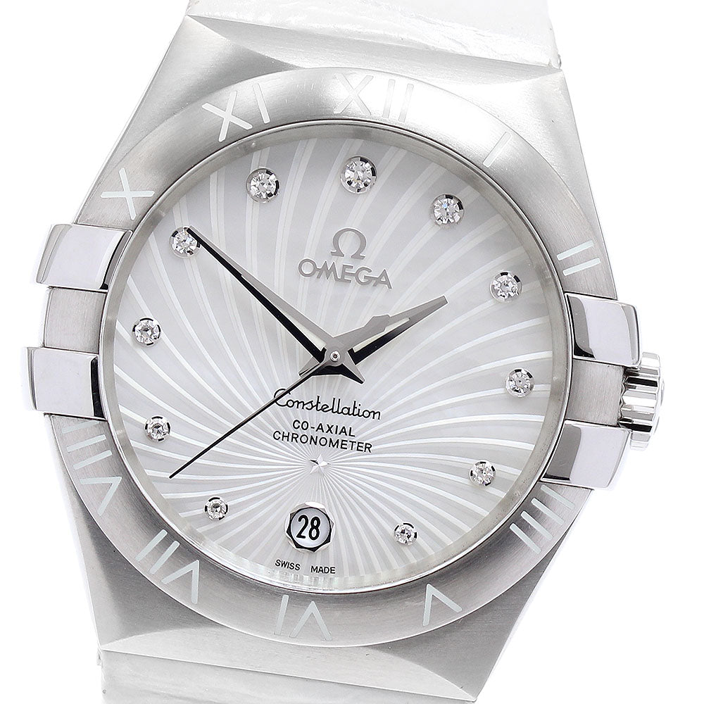 OMEGA Constellation 123.13.35.20.55.001 11P diamond White shell Dial Automatic Ladies Watch_890545