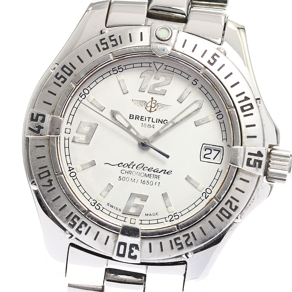 BREITLING Colt Ocean A57350 Date Silver Dial Quartz Ladies Watch_890596