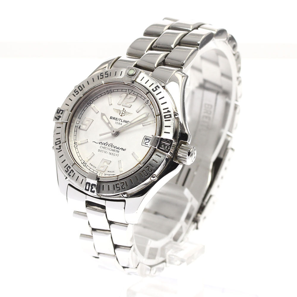 BREITLING Colt Ocean A57350 Date Silver Dial Quartz Ladies Watch_890596