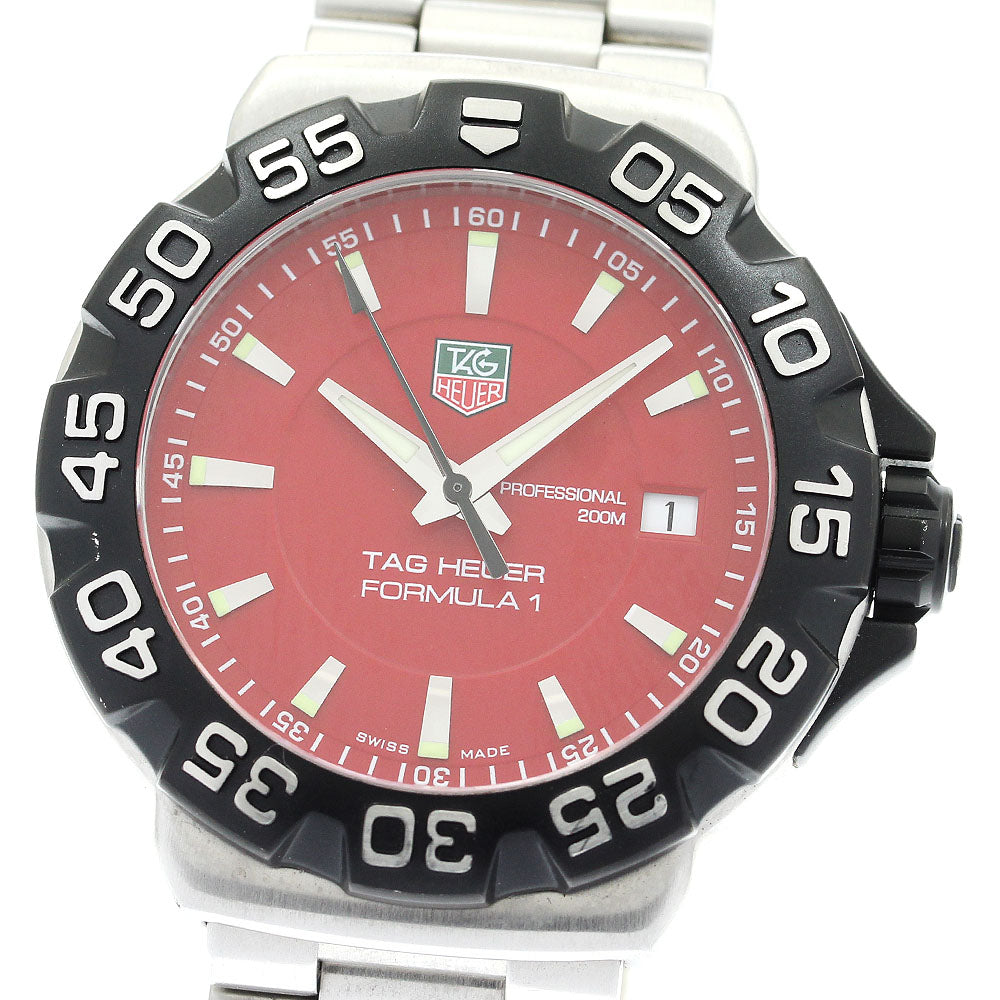 TAG HEUER Formula 1 WAH1112 Date Red Dial Quartz Men's Watch_890597