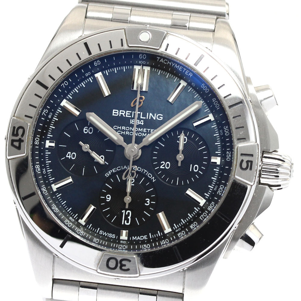 BREITLING Chronomat B01 42 AB0134 Japan limited Black shell Dial Automatic Men's Watch_890606