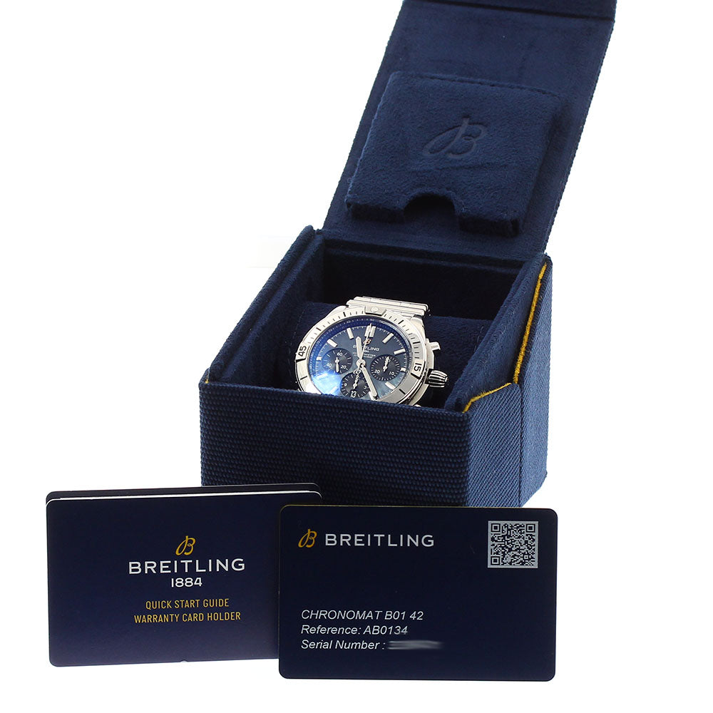 BREITLING Chronomat B01 42 AB0134 Japan limited Black shell Dial Automatic Men's Watch_890606