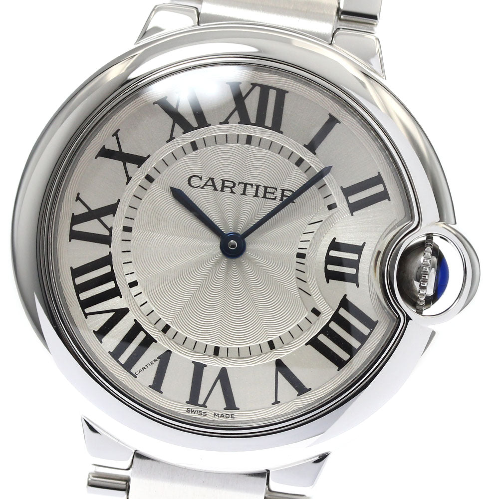 CARTIER Baron blue MM W69011Z4 Silver Dial Quartz Boy's Watch_890615
