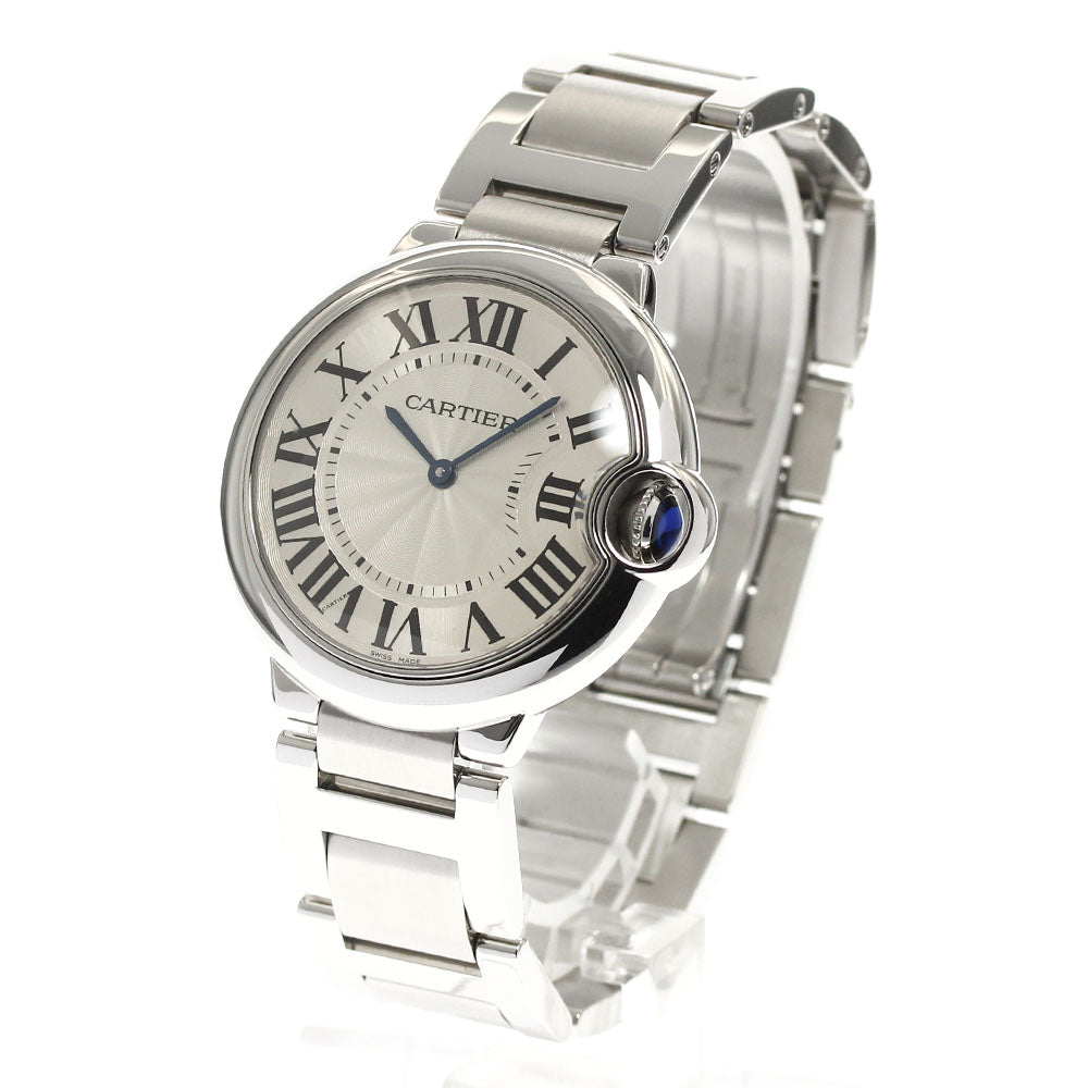CARTIER Baron blue MM W69011Z4 Silver Dial Quartz Boy's Watch_890615