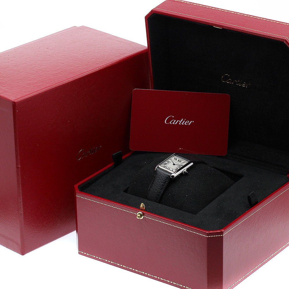 CARTIER tank mast SM WSTA0042 Silver Dial Quartz Ladies Watch_890632