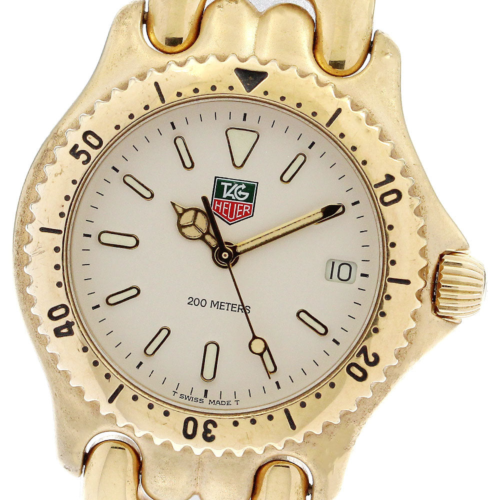 TAG HEUER S/el S94.713M Date beige Dial Quartz Boy's Watch_890675