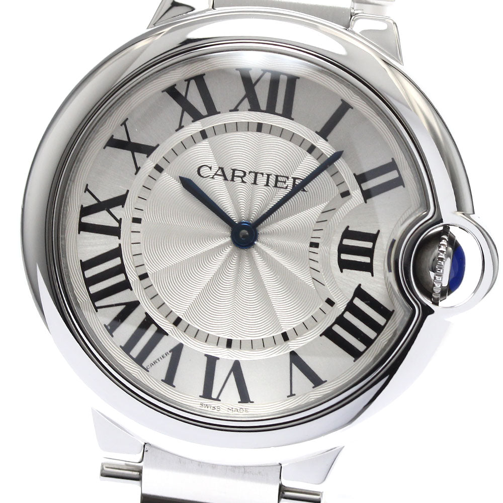 CARTIER Baron blue MM W69011Z4 Silver Dial Quartz Boy's Watch_890682