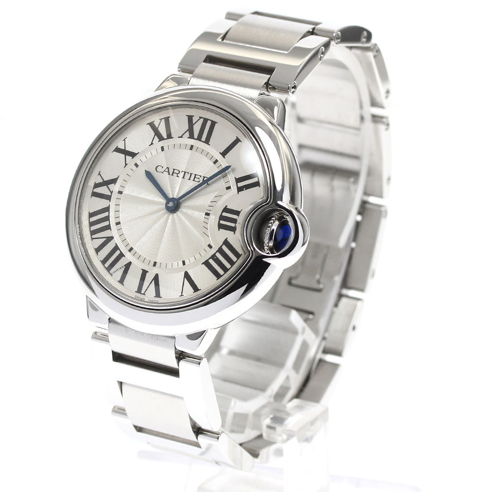 CARTIER Baron blue MM W69011Z4 Silver Dial Quartz Boy's Watch_890682