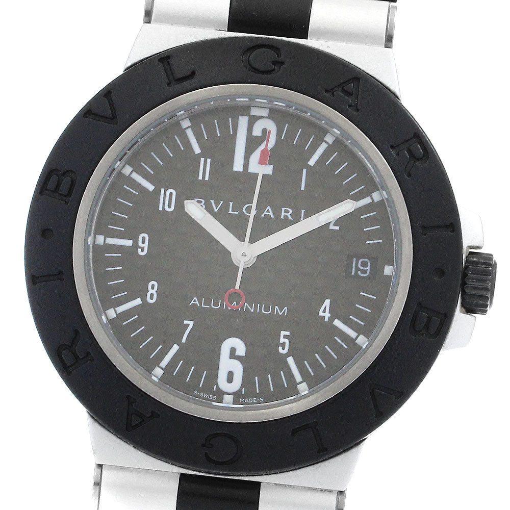 BVLGARI aluminum AL38TA Date black Dial Automatic Men's Watch_890696