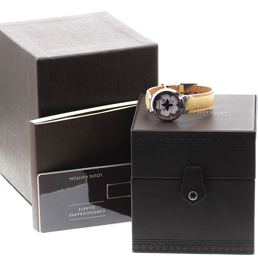 LOUIS VUITTON Tambour Q12MGE 8P diamond Quartz Ladies Watch_890710