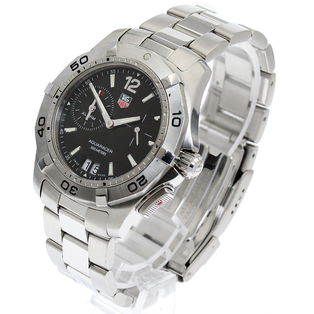 TAG HEUER Aqua racer WAF111Z Date alarm black Dial QZ Men's Watch_890735