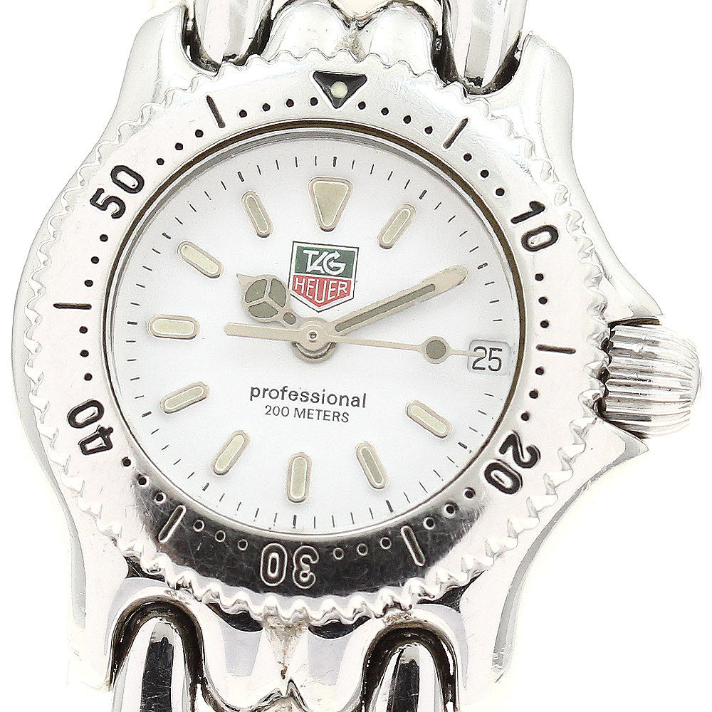 TAG HEUER S/el S90.808 Date white Dial Quartz Ladies Watch_890753
