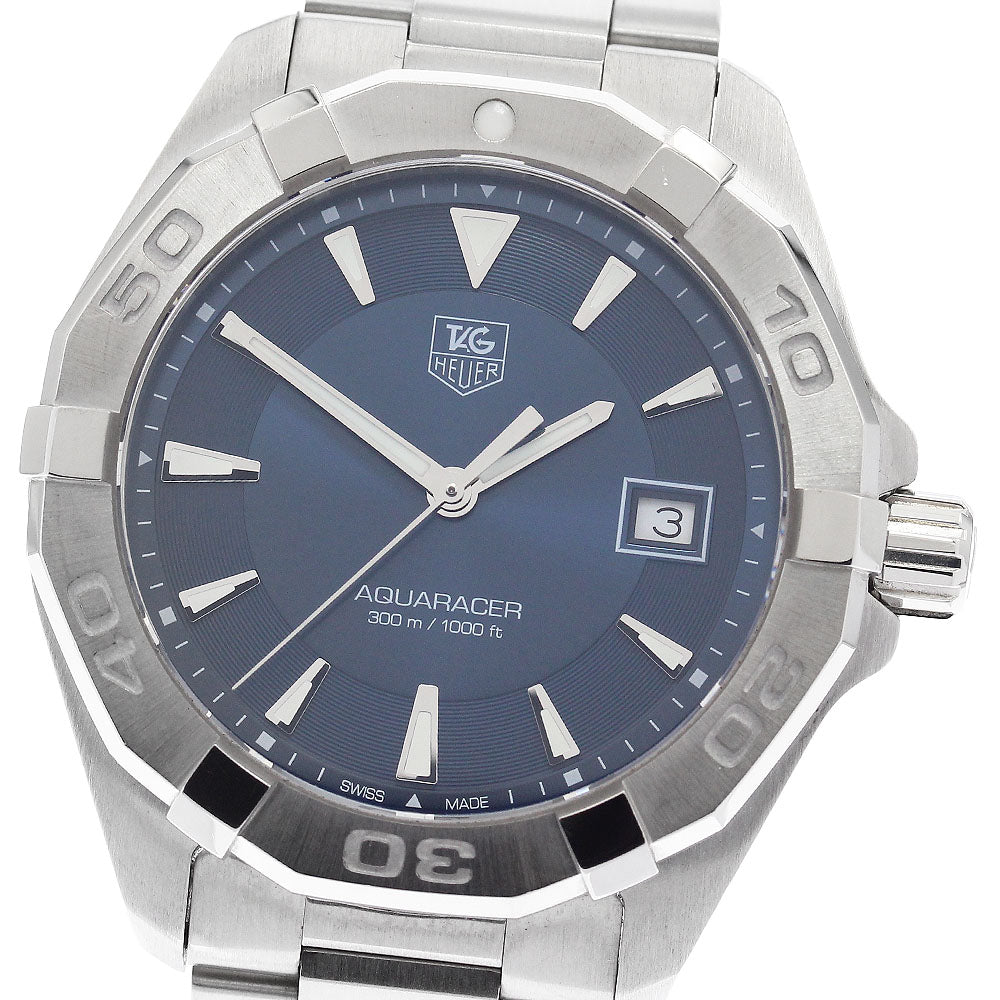 TAG HEUER Aqua racer WAY1112 Date Navy Dial Quartz Men's Watch_890754
