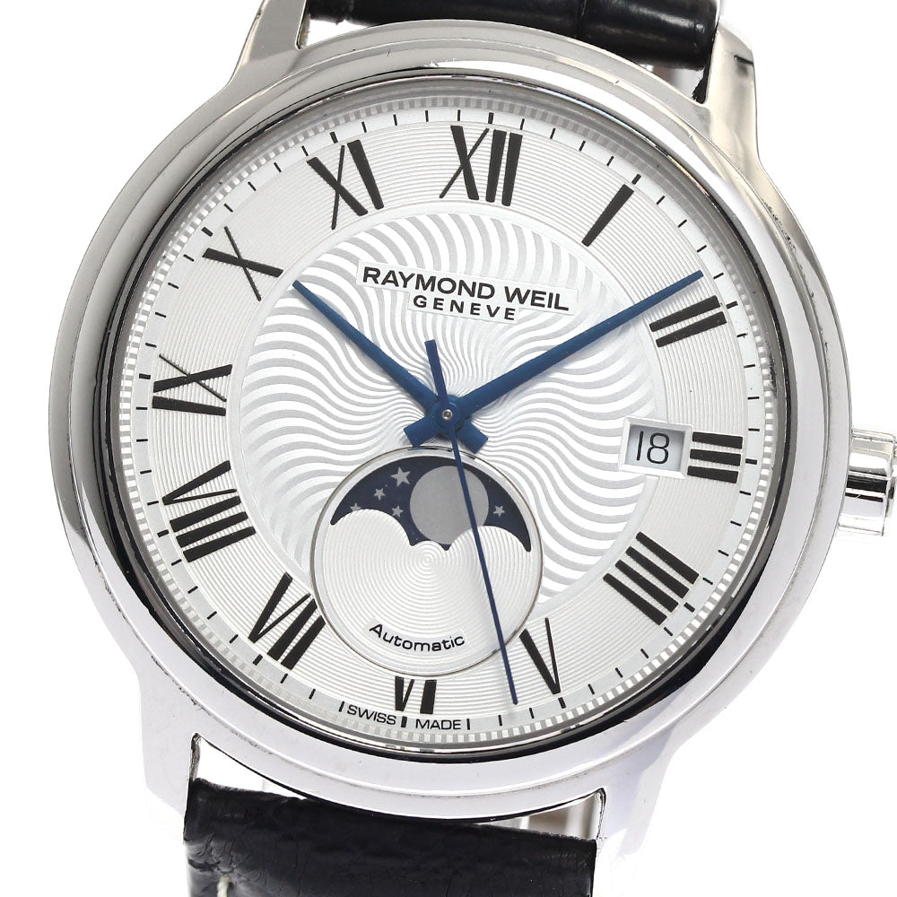 RAYMOND WEIL Maestro 2239-STC-00659 Moon phase Silver Dial Automatic Men's Watch_890757