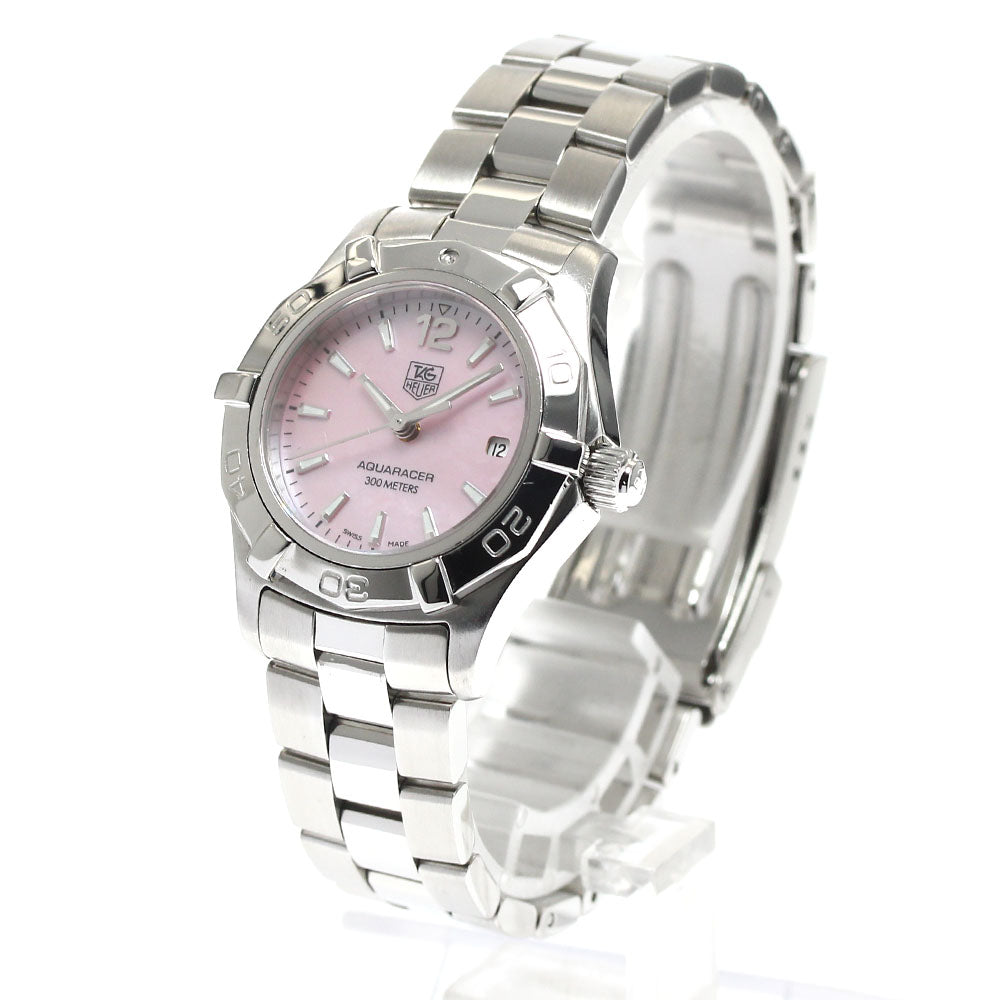 TAG HEUER Aqua racer WAF1418 Date Pink shell Dial Quartz Ladies Watch_890780