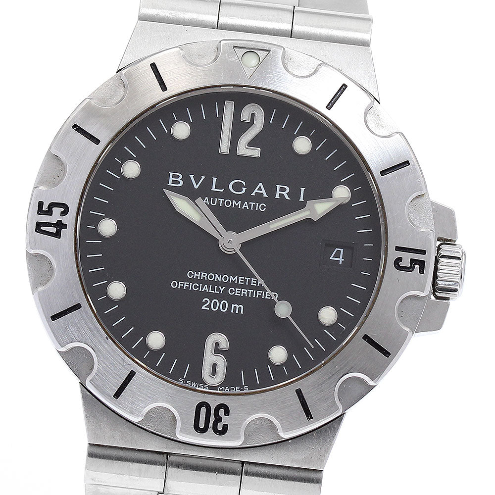 BVLGARI Diagono Scuba SD38S Date black Dial Automatic Men's Watch_890794