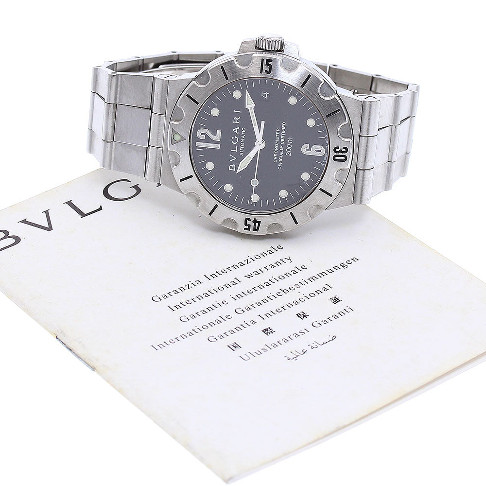 BVLGARI Diagono Scuba SD38S Date black Dial Automatic Men's Watch_890794