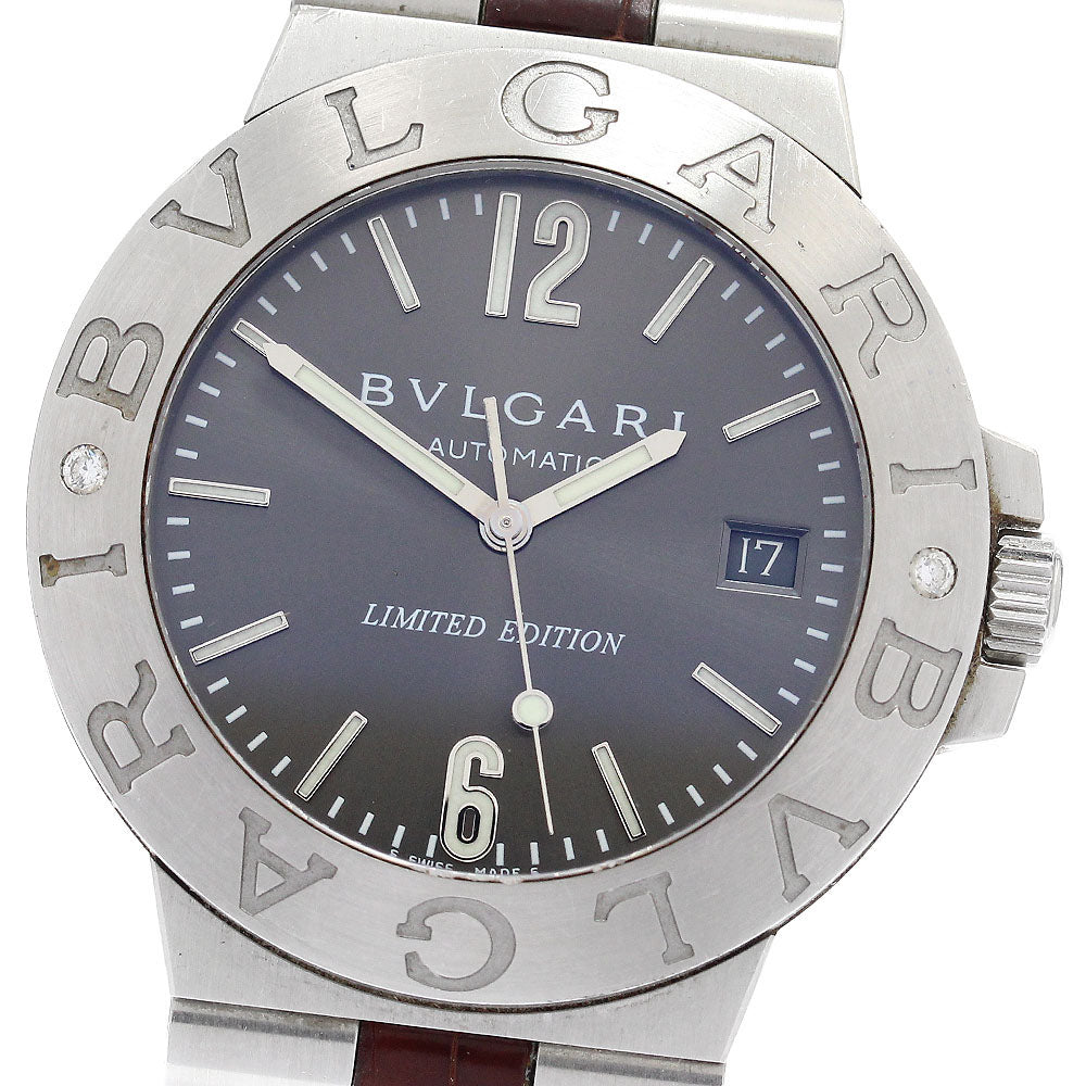 BVLGARI Diagono Sports LCV38S Date 2P Diamond gray Dial Automatic Men's Watch_890810